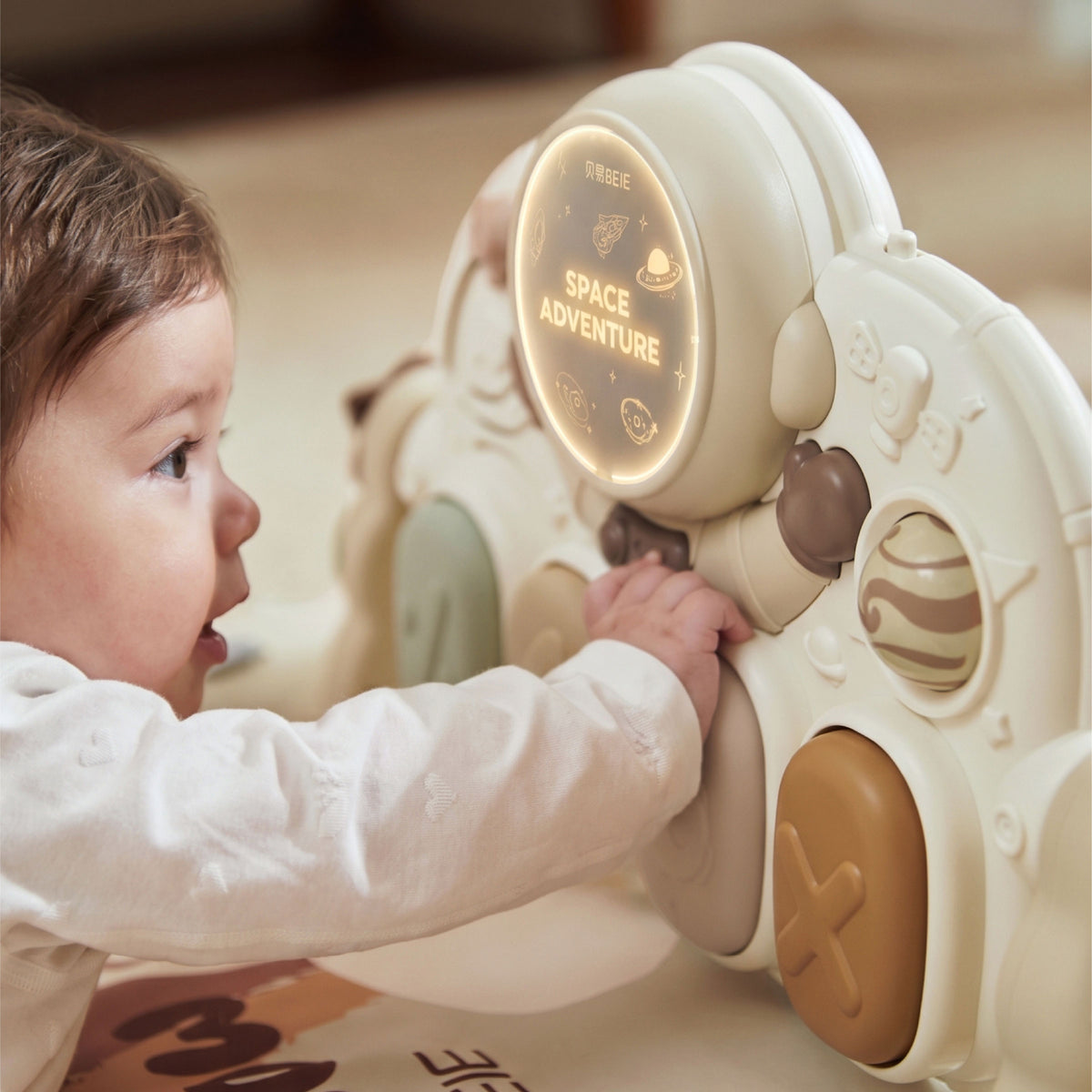 BEIESTATE Astronaut 5-in-1 Baby Gym Walker Piano