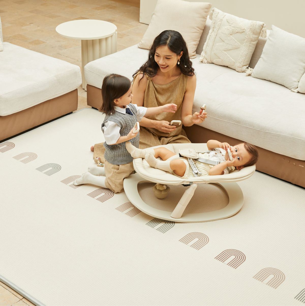 BEIESTATE 79"x55" XPE Foam Baby Play Mat