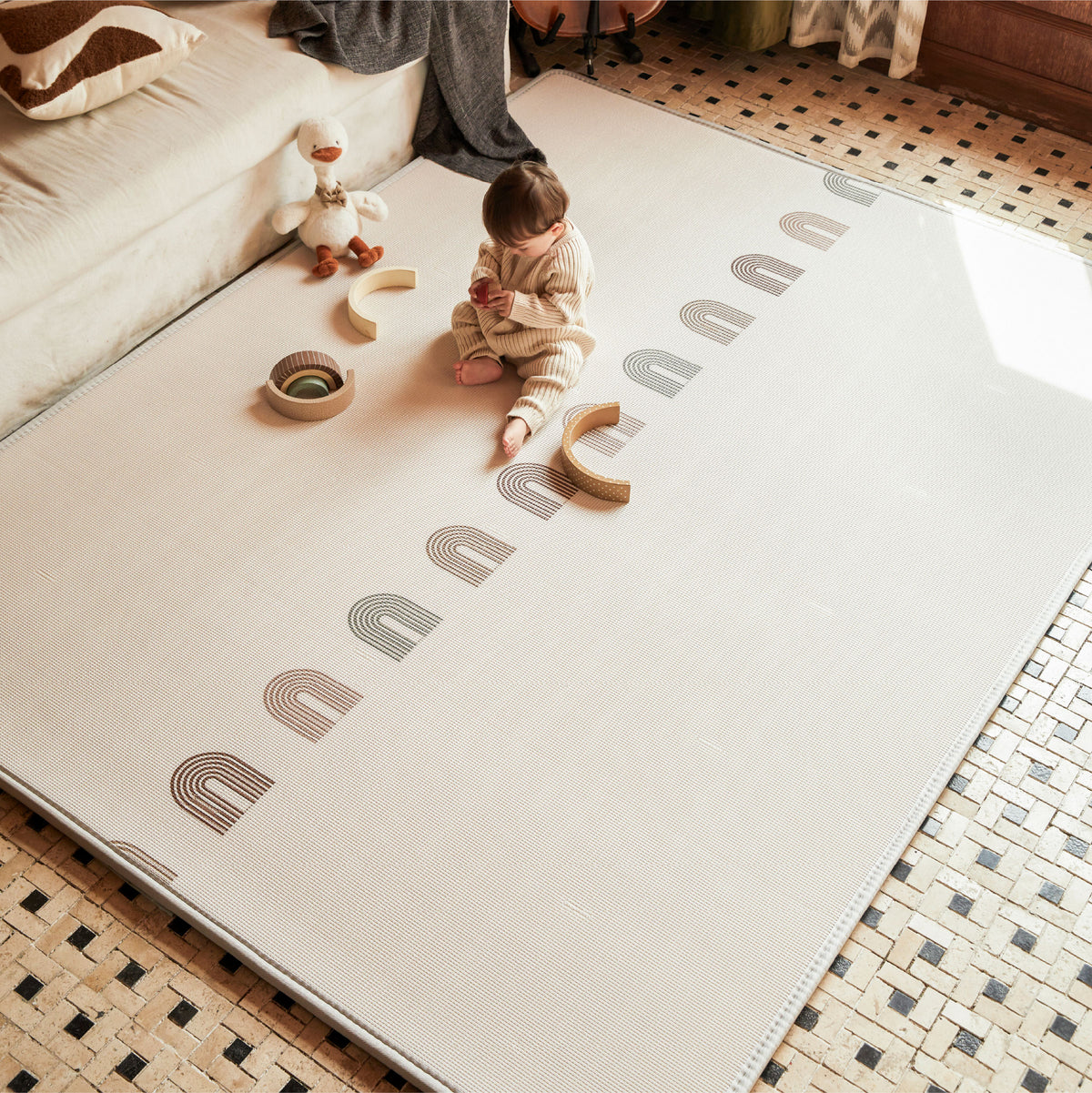 BEIESTATE 79"x55" XPE Foam Baby Play Mat