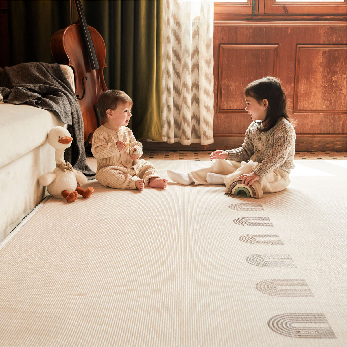 BEIESTATE 79"x55" XPE Foam Baby Play Mat