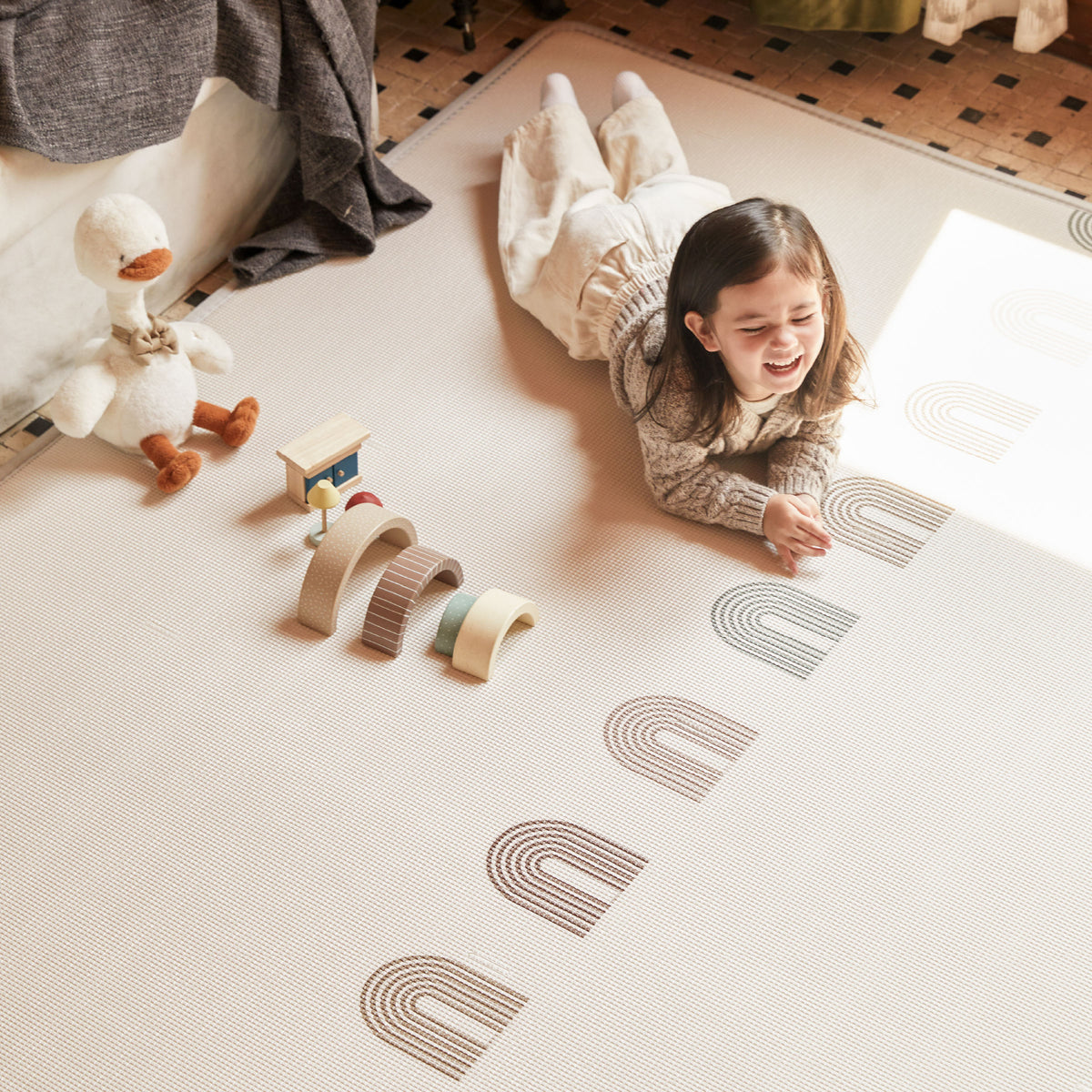 BEIESTATE 79"x55" XPE Foam Baby Play Mat