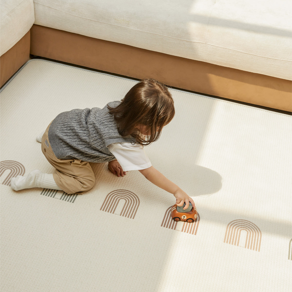 BEIESTATE 79"x55" XPE Foam Baby Play Mat